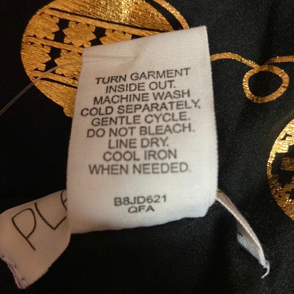 X-Mas Ornament Dress Gold Foil Black T-Shirt Dress Skater Short Fit & Flare Mini - Picture 9 of 11